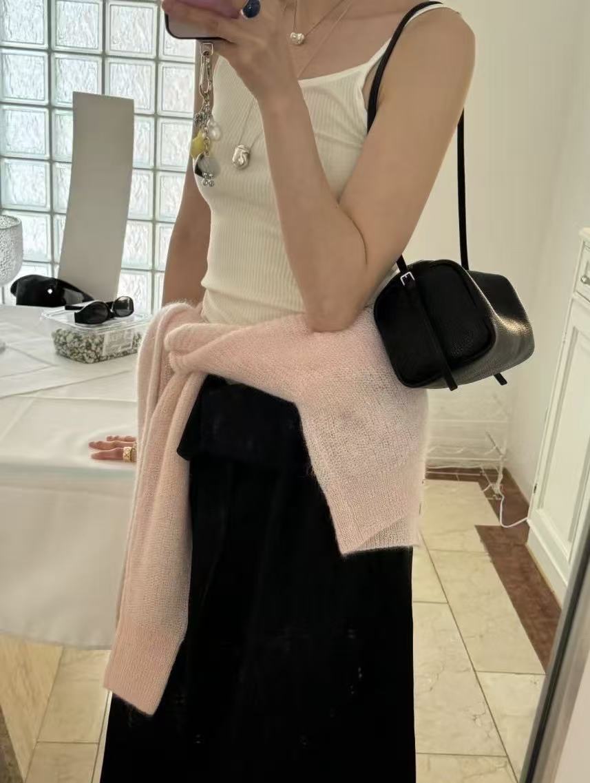 Niche Cowhide Pen Underarm Veet Pillow Women's Handbag