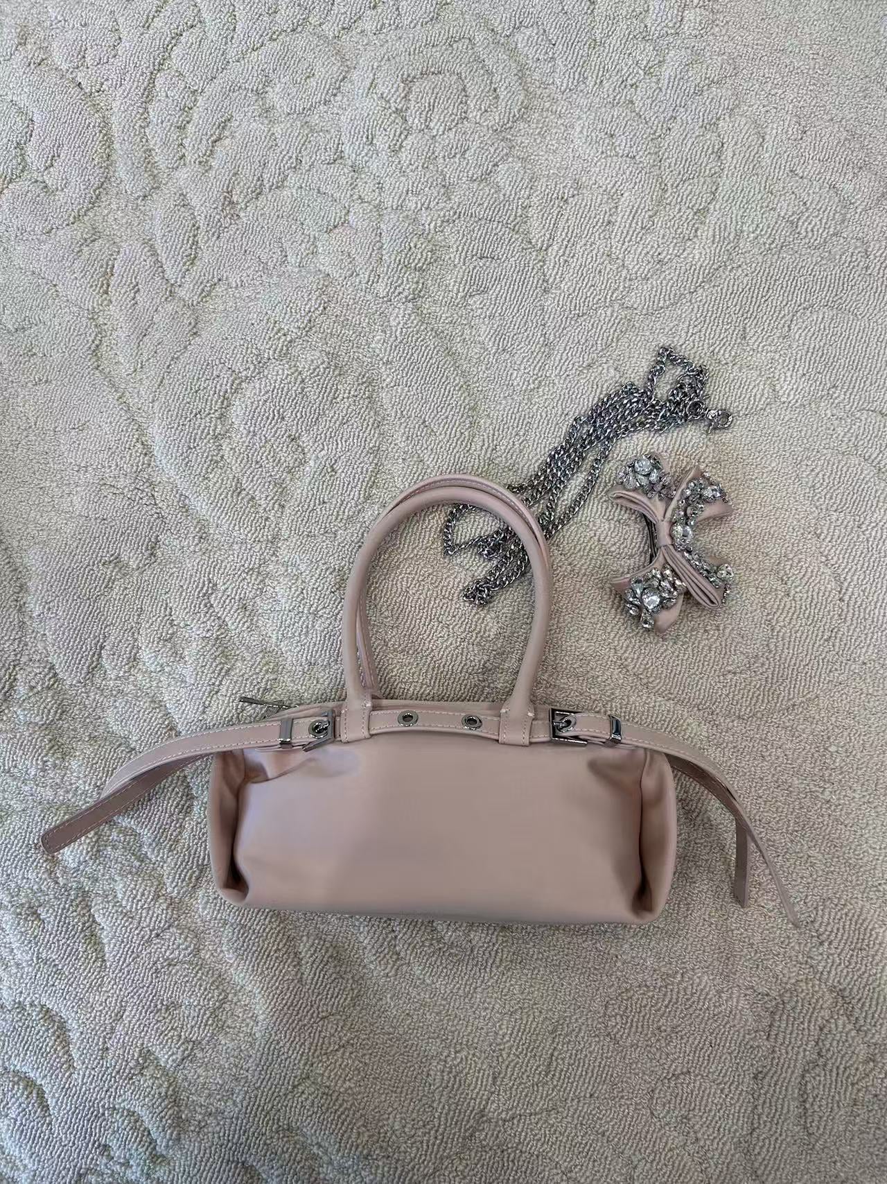 Women's Nylon Sweet Cute Bow Leather Handbags