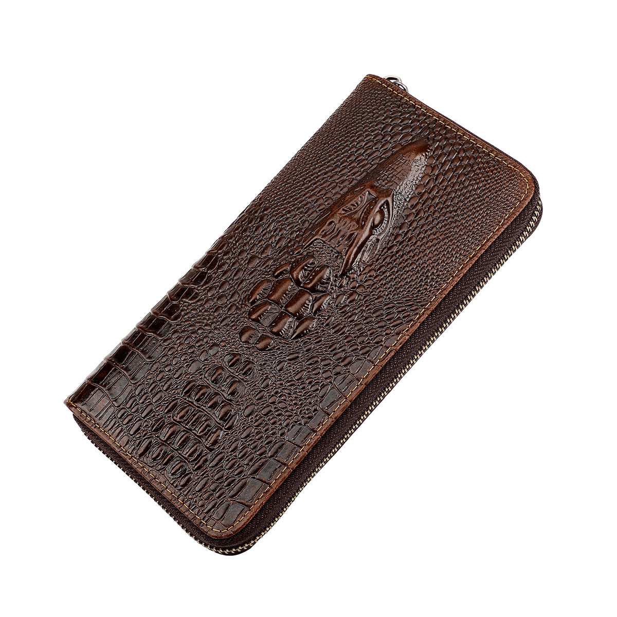 Tiger Rich Flower Lucky Mobile First Layer Cowhide Embossed Coin Purses