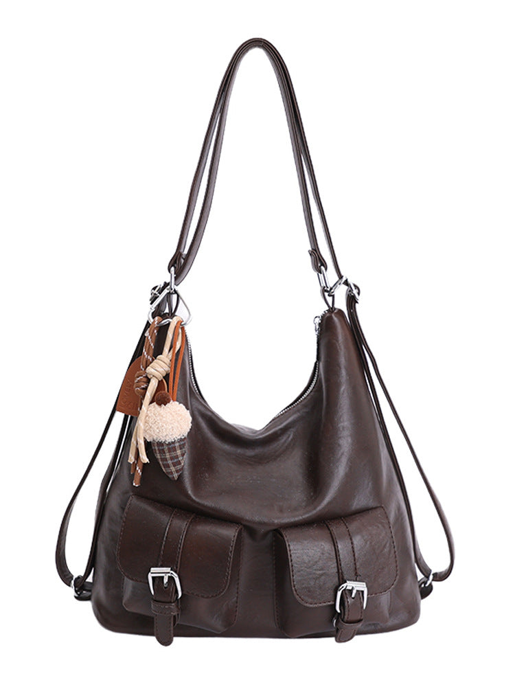 Women's Large Capacity Retro Minority Commuter Texture Backpacks