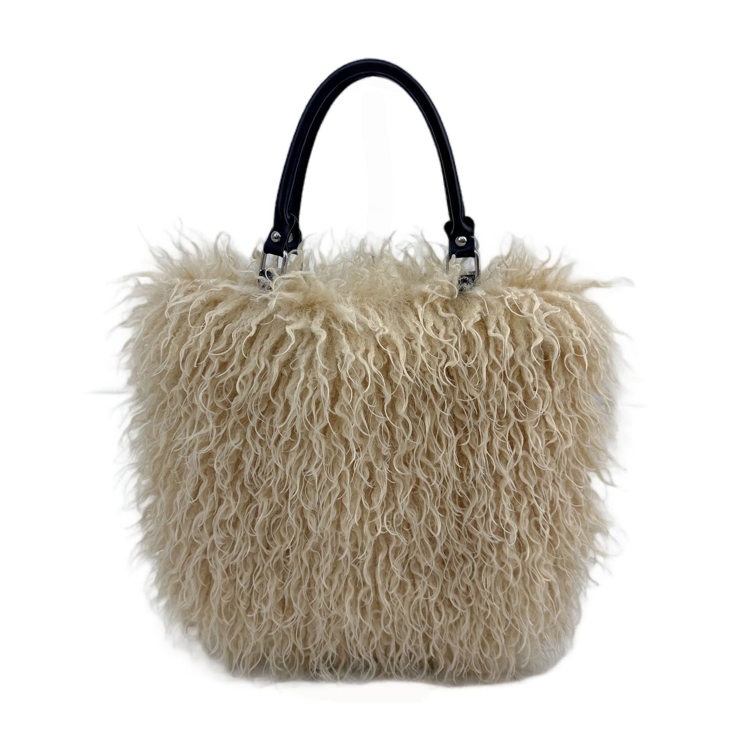 Women's Fashion Sense Fur Large Capacity Imitation Sheep Beach Tote Bags