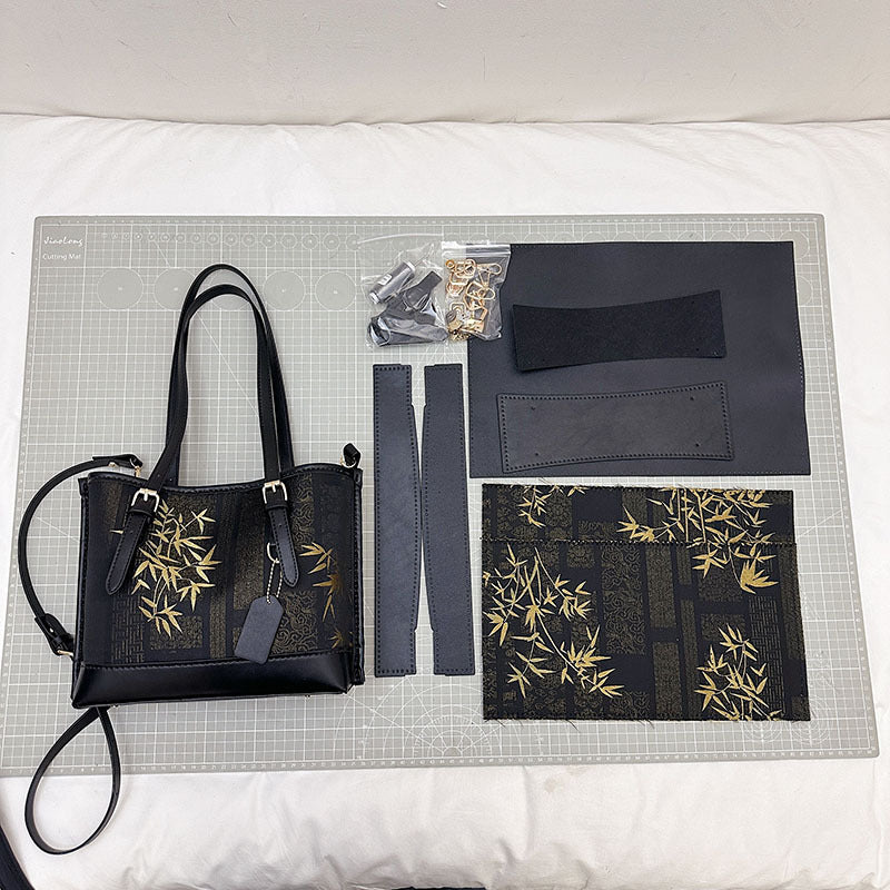 Chinese Style Pattern Material Handmade Big Women's Shoulder Bag