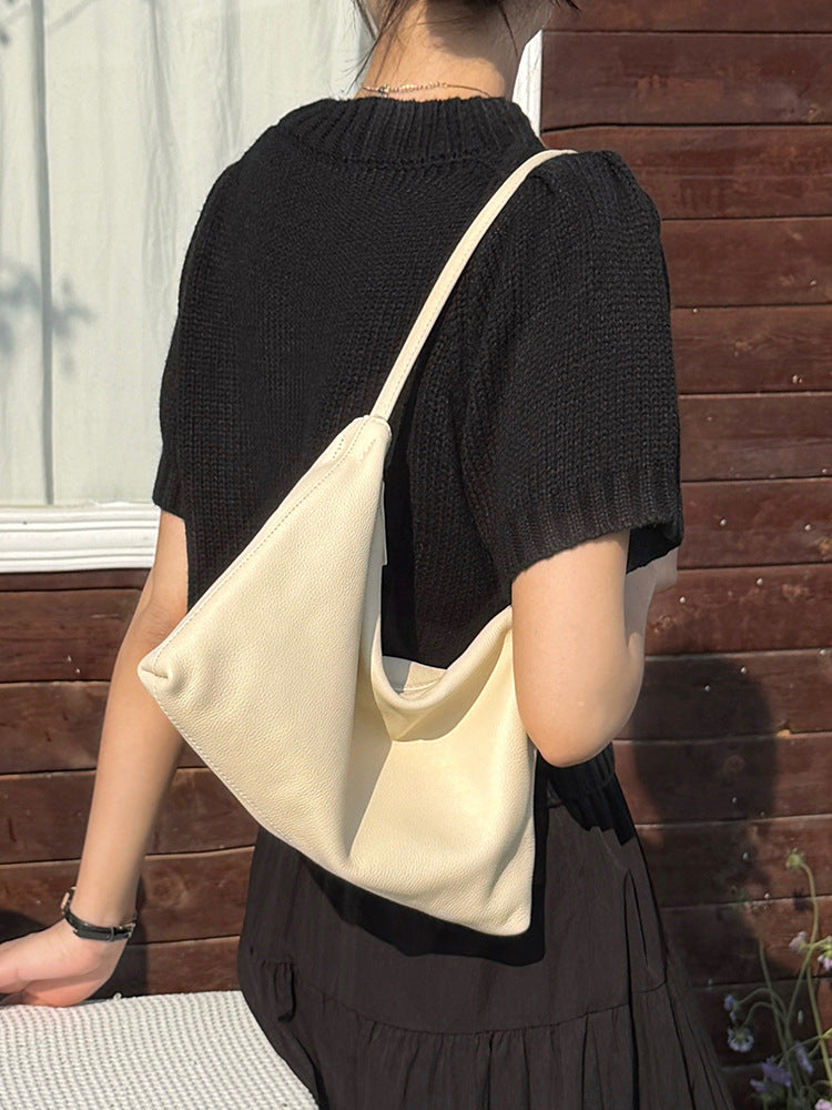 Women's Top Layer Soft Cowhide Loose Feeling Leisure Commute Tote Bags