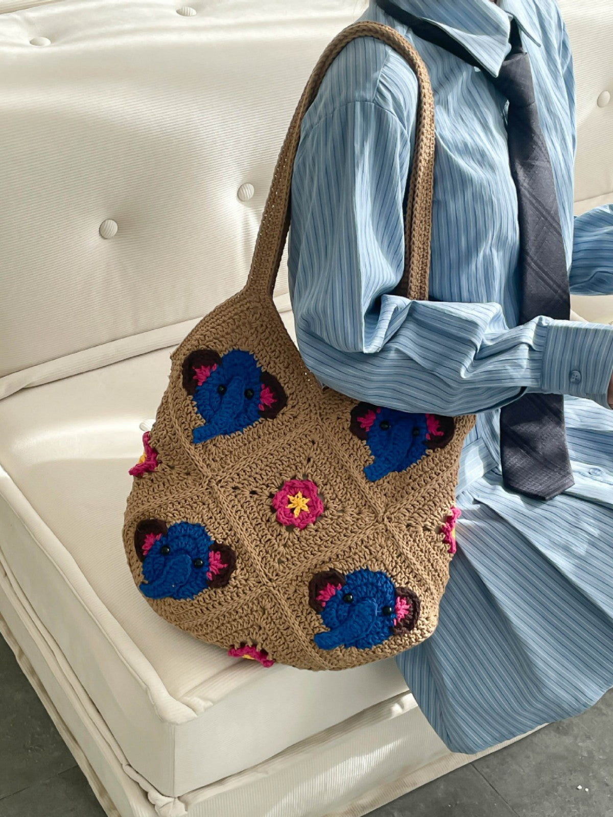 Woven Idle Style Beach Knit Wind Bags