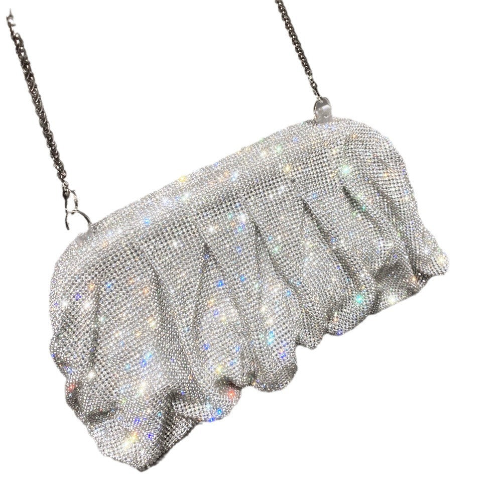 Women's Shiny Rhinestone Clip Diamond Lady's Women's Clutch