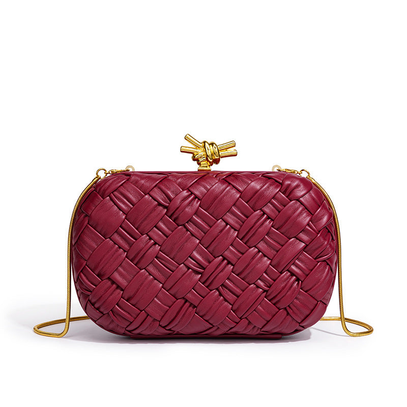 Women's Woven Clutch Fashion Banquet Chain For Dinner Bag