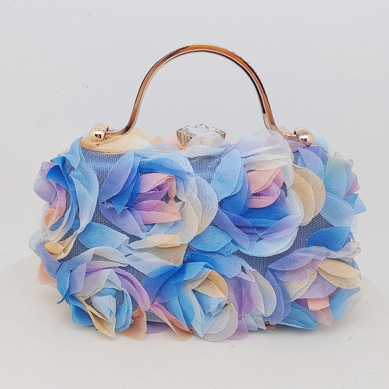 Flower Bridal Wedding Dress White Garment Dinner Bag