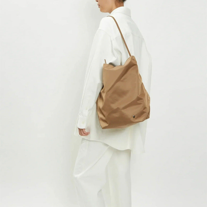 Women's Spring Waterproof Nylon Round Large Capacity Women's Shoulder Bag