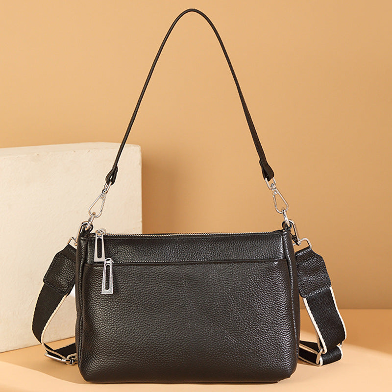 Women's First Layer Cowhide Fashion Leather High-grade Large Shoulder Bags