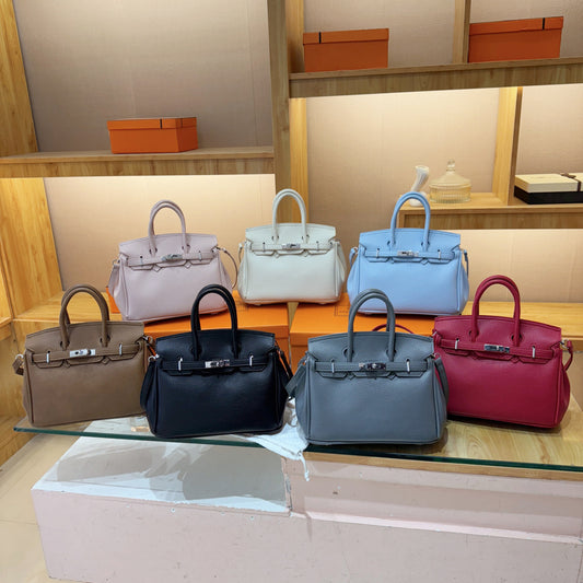 Women's Light Luxury Textured Simple Fashion Lychee Pattern Commute Women's Shoulder Bag