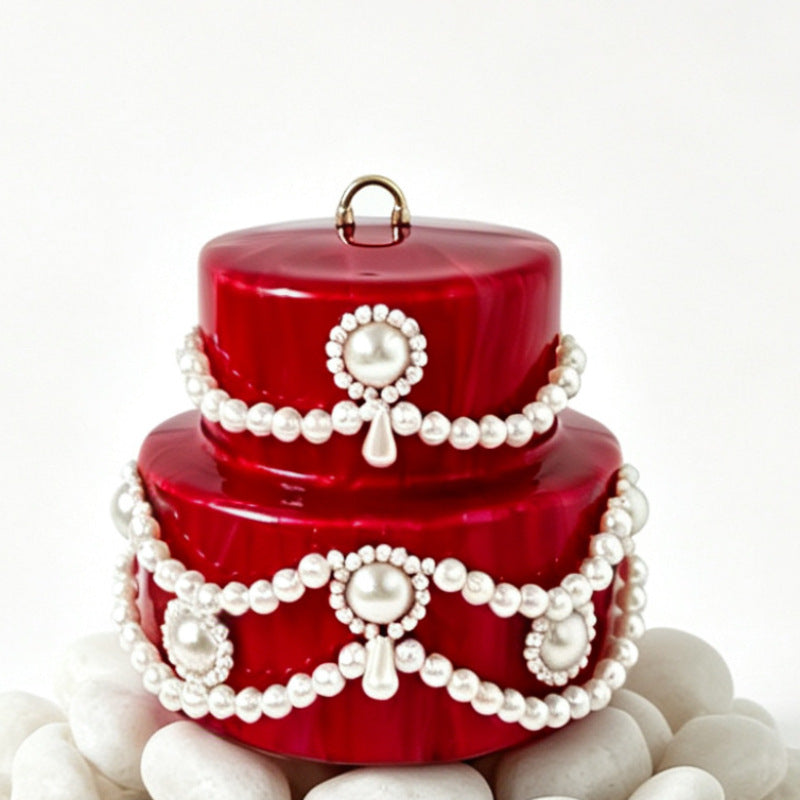Women's Cake Acrylic Dinner Candy Color Trend Pearl Handbags