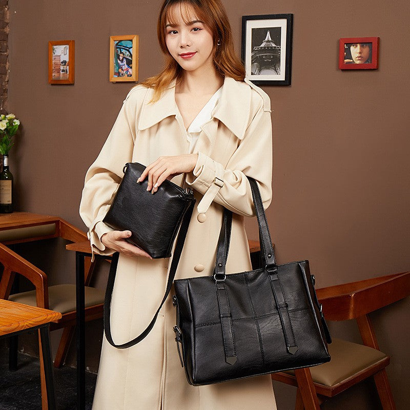 Women's Large Capacity Soft Leather Fashionable Women's Shoulder Bag