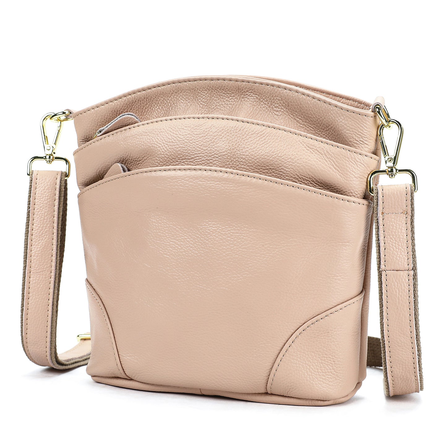 Genuine Leather First Layer Cowhide Mom Women's Shoulder Bag