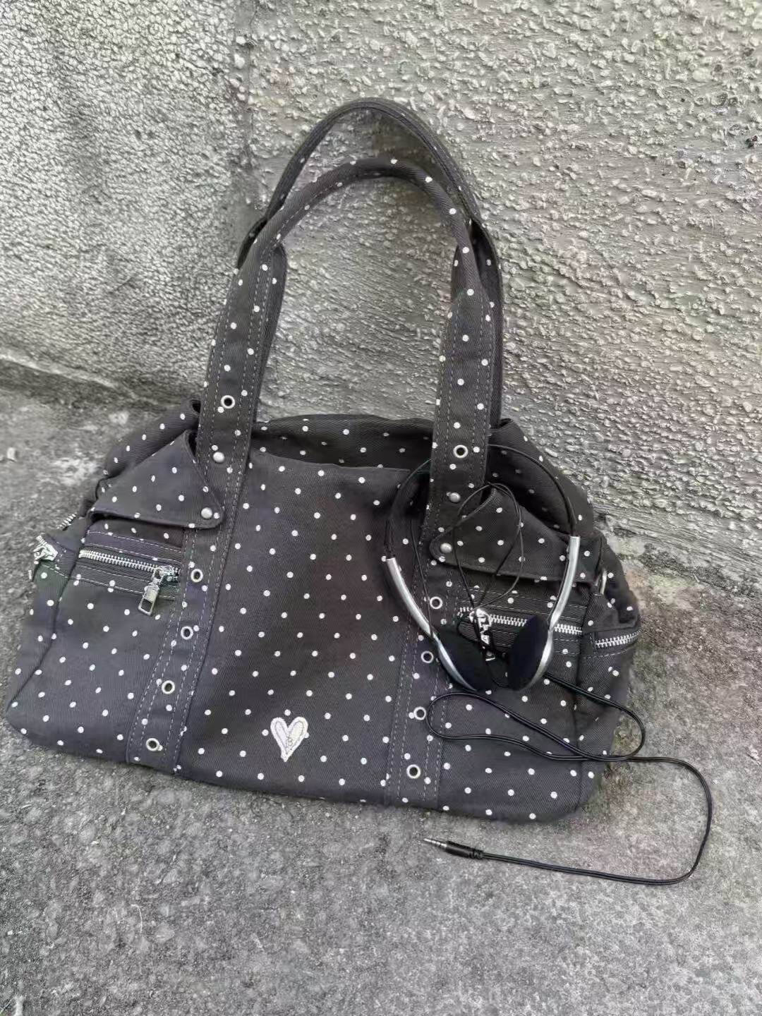 Polka Dot Commuter Love Light Asia Niche Large Capacity Women's Shoulder Bag