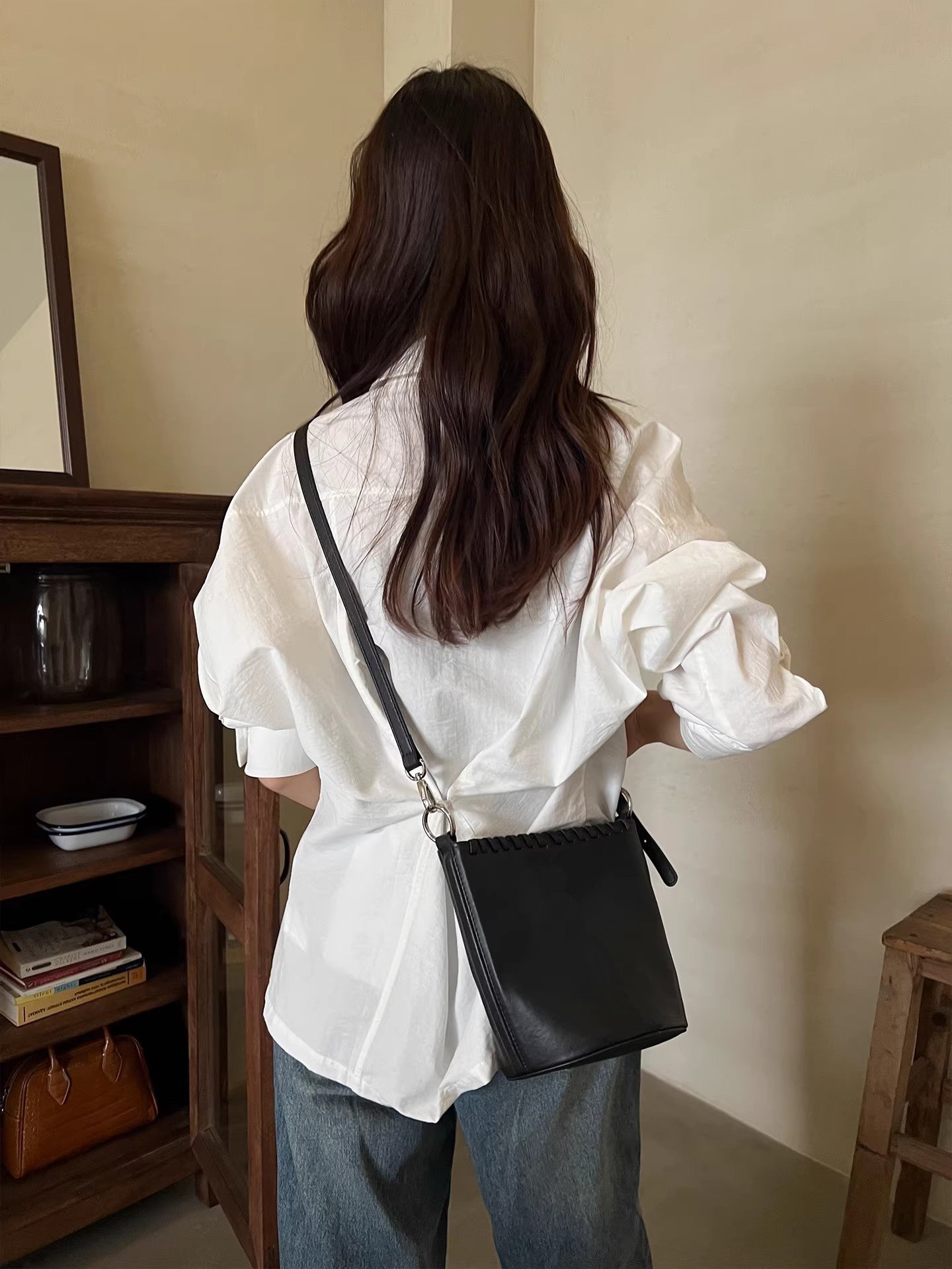 Women's Layer Cowhide Vegetable Tanned Genuine Leather Portable Christmas Gift Red Women's Messenger Bag