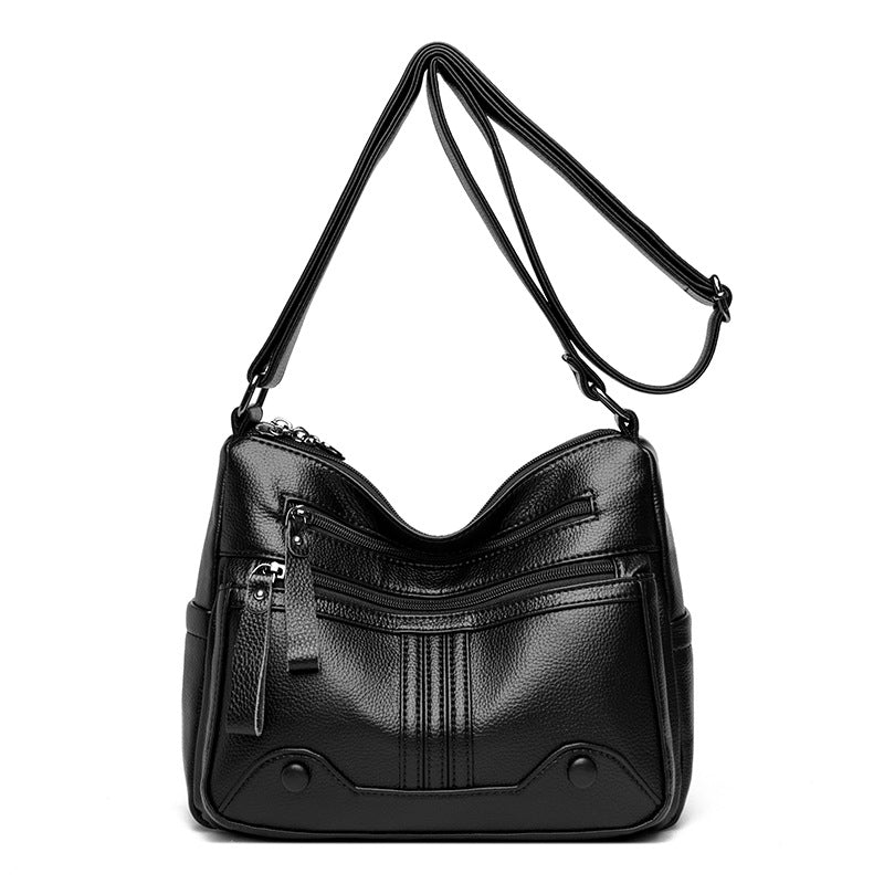 Women's Large Capacity Soft Leather Mother Versatile Women's Messenger Bag