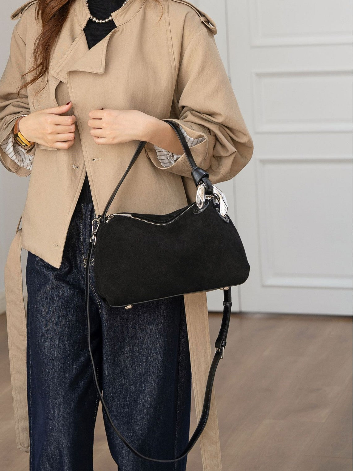 Temperament Leopard Print Soft High Sense Women's Handbag