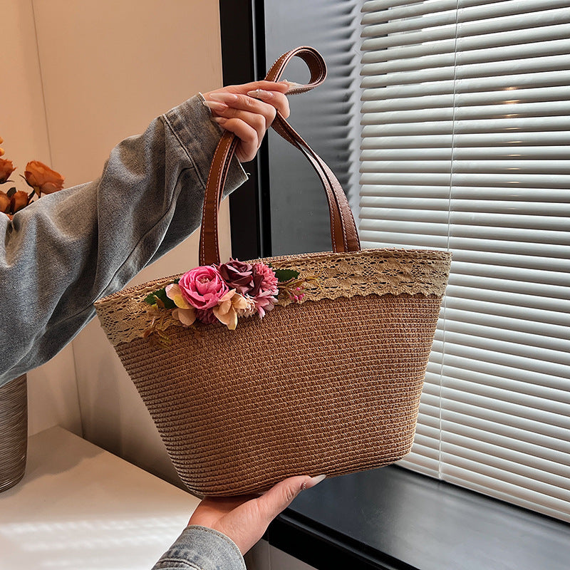 Women's Korean Style Mori Woven Fashion Straw Bags