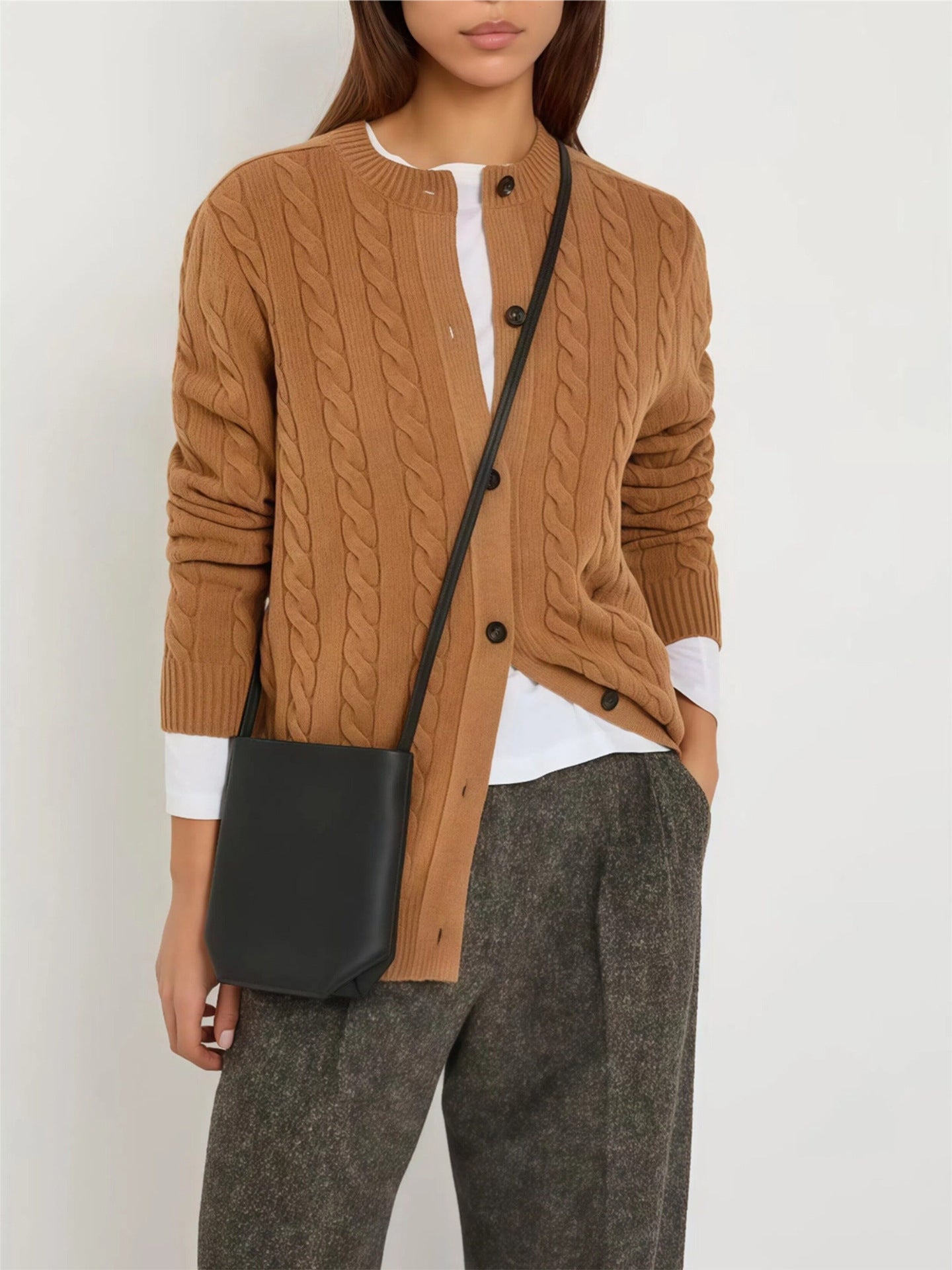 Women's Summer Litchi Pattern Top Layer Leather Women's Messenger Bag