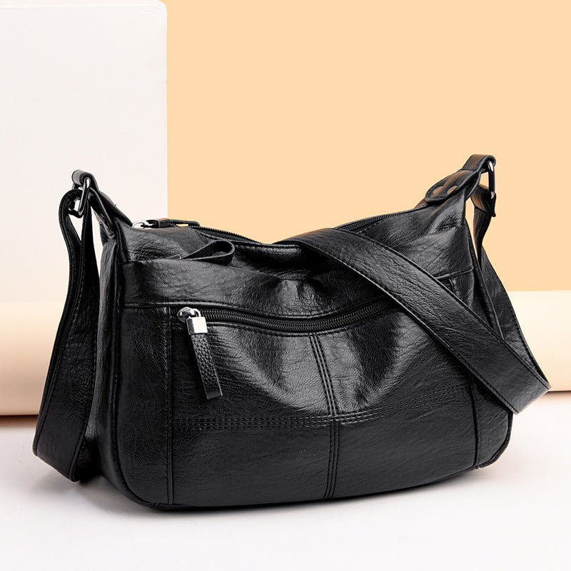 Women's Large Capacity Mom Retro Soft Women's Shoulder Bag