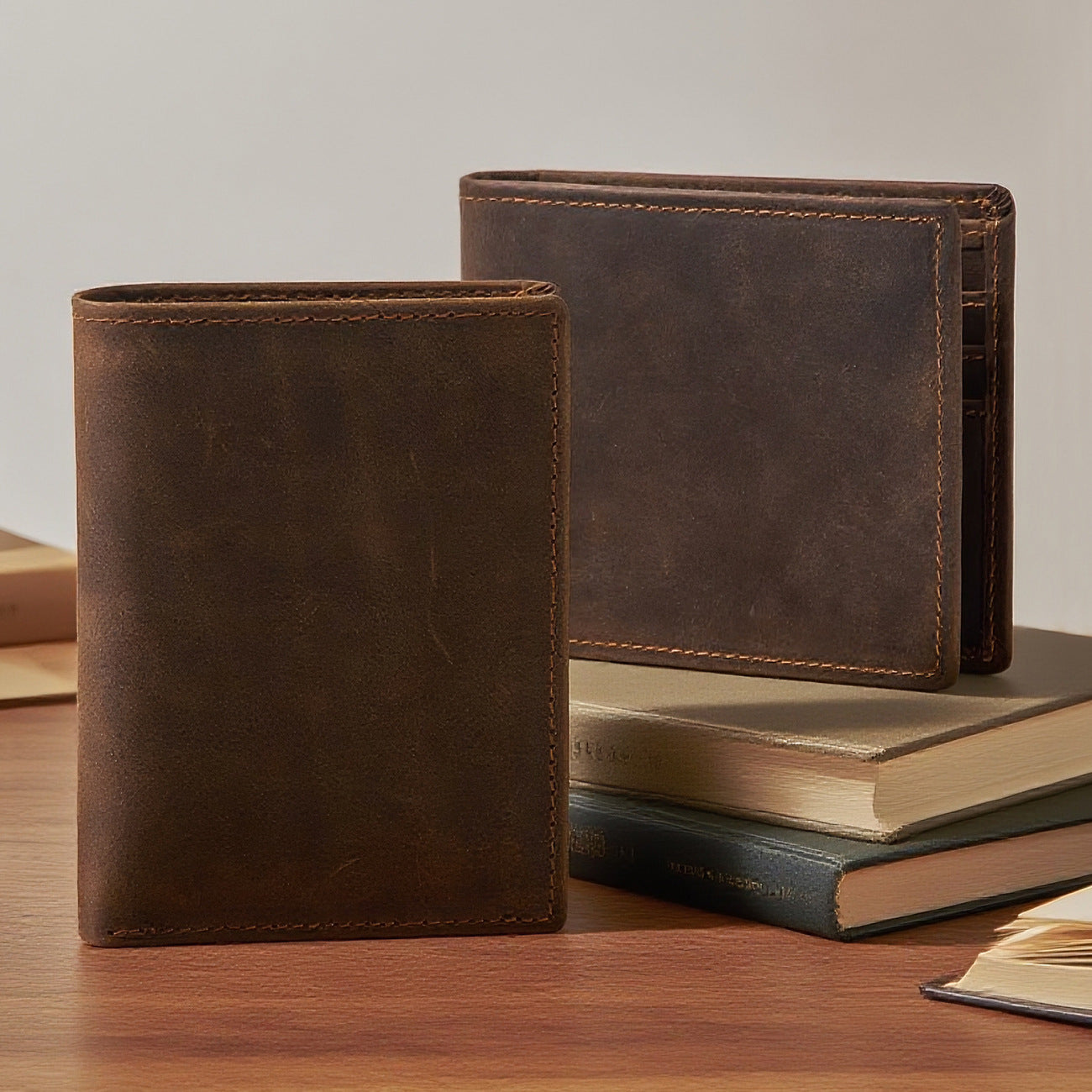 Men's Crazy Horse Leather Retro Durable Source Men's Wallet