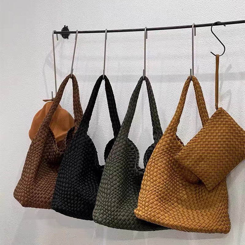 Women's High-grade Handmade Nylon Woven Neoprene Large Capacity Bags