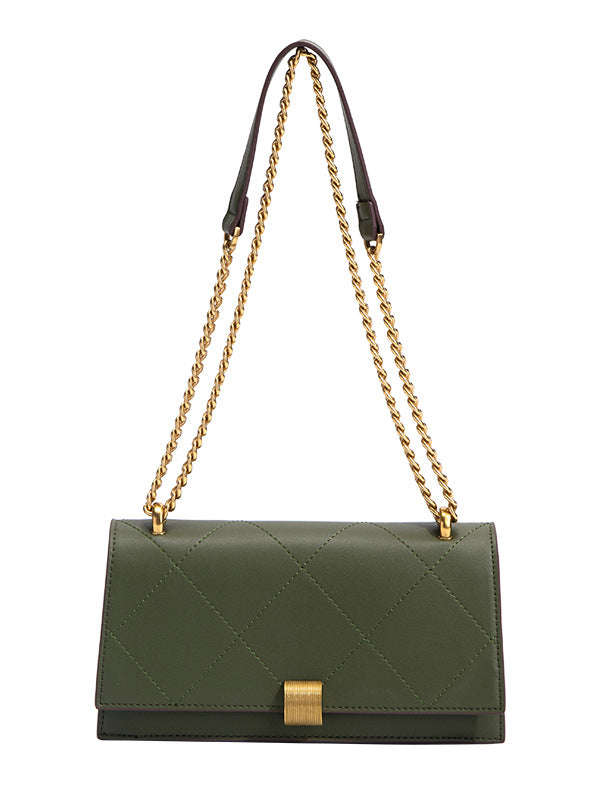 Baguette Underarm Rhombus Chain Female High Sense Spring Mature Style Women's Shoulder Bag