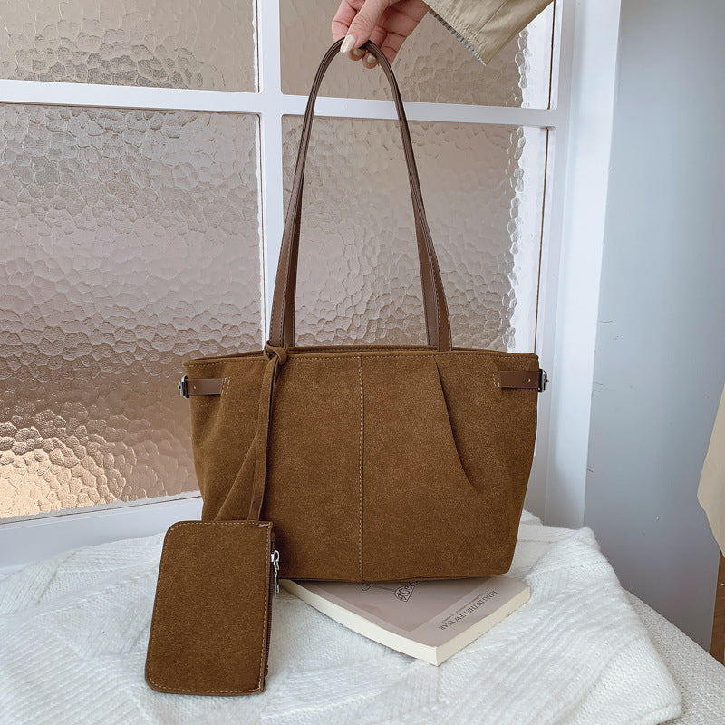Women's Style Niche Large Capacity Totes Leather Leisure Commute Tote Bag