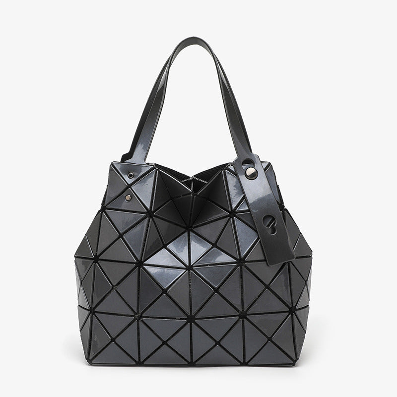 Box Fashion Geometric Stitching Diamond Quilted Tote Bags