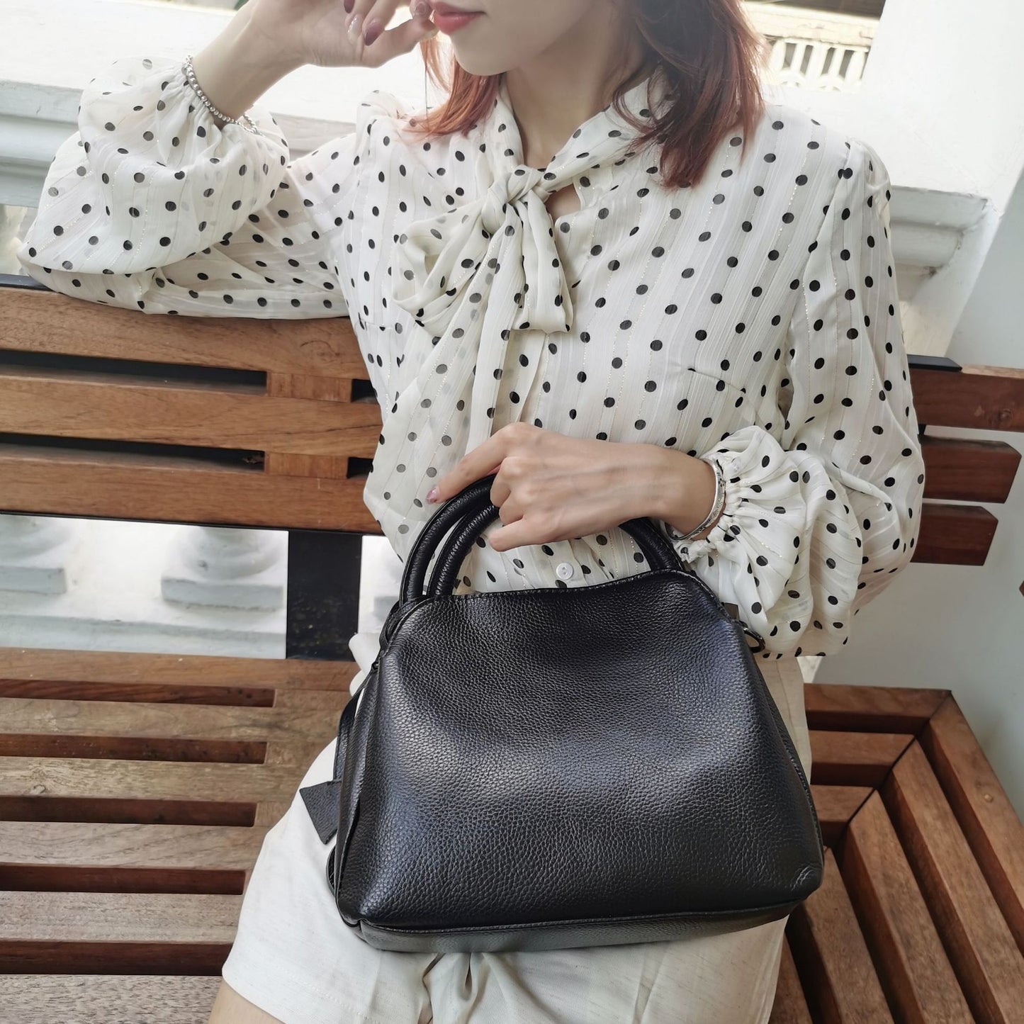 Women's Genuine Leather Large Capacity Soft First Layer Cowhide Commuting Women's Messenger Bag