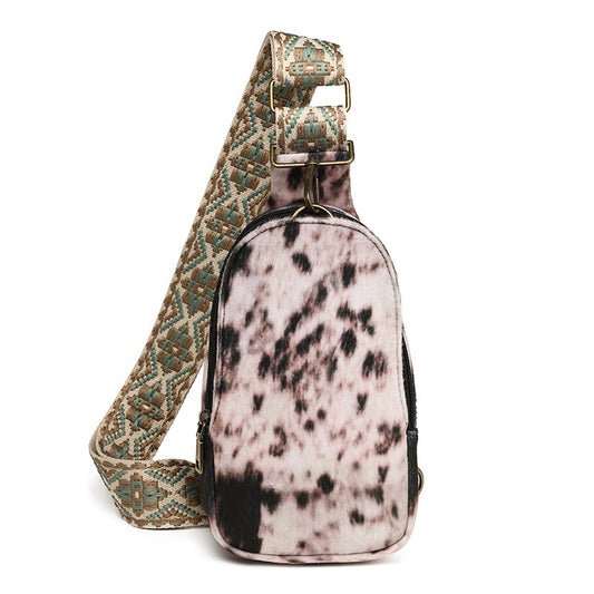 Women's Retro Fashion Wide Strap Woolen Yarn Women's Messenger Bag