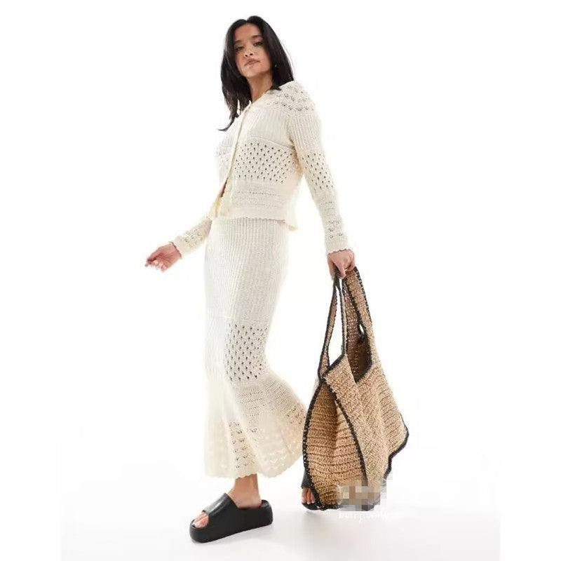 Simple Straw Mori Style Hand-woven Versatile Bags