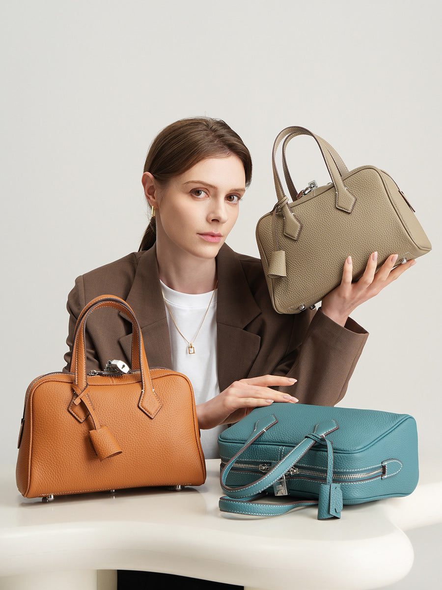 Women's Pillow Fashion High-grade One Genuine Leather Large Women's Handbag