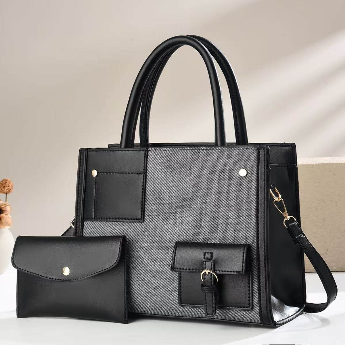 Women's High-grade Stitching Fresh Single Fashion Large Capacity Out Women's Messenger Bag