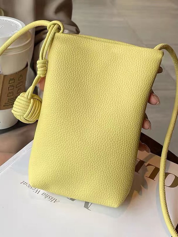 Women's Top Layer Cowhide Mini Lychee Pattern Women's Messenger Bag