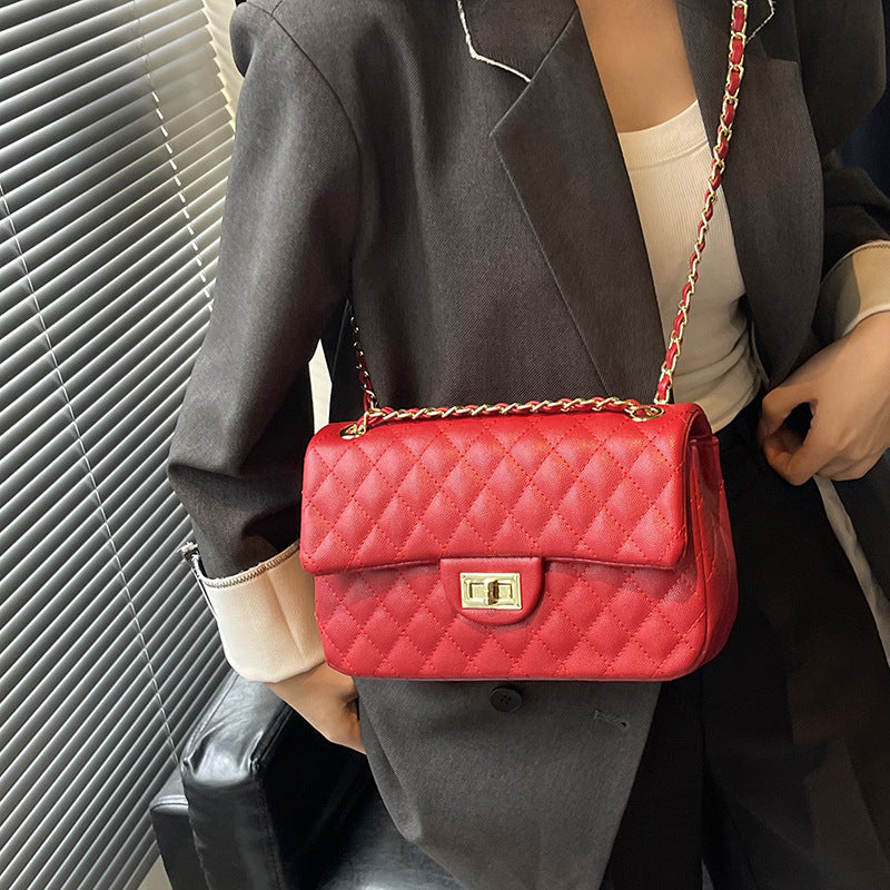Women's Classic Style Diamond Pattern Chain Fashion Large Small Square Bags