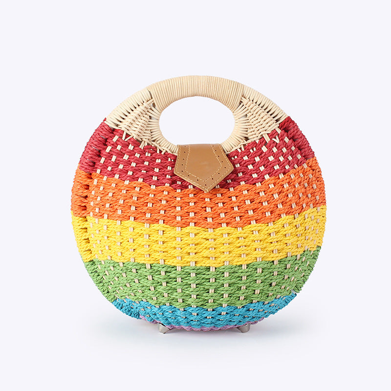 Fashion Shell Cute Personality Rattan Weave Beach Vacation Straw Women's Handbag