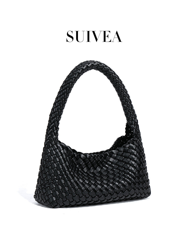 Women's Retro Composite Woven Hand Dumpling Versatile Lunch Bags