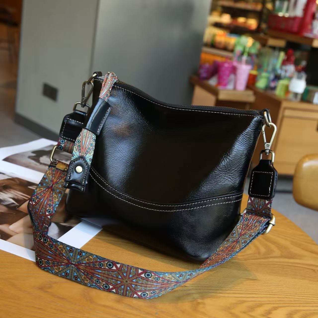Women's Leather Cow Single Lady's Fashion Large Capacity Women's Shoulder Bag