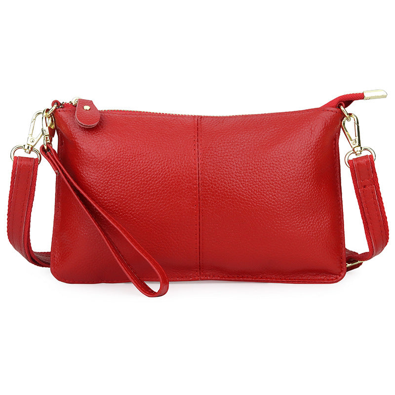 Women's Leather First Layer Cowhide With Wrist Women's Messenger Bag
