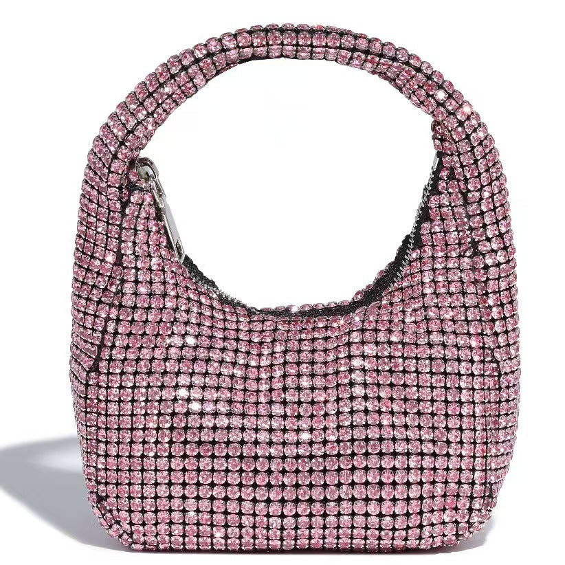 Women's Full Diamond Dinner Rhinestone Chain Portable Women's Shoulder Bag