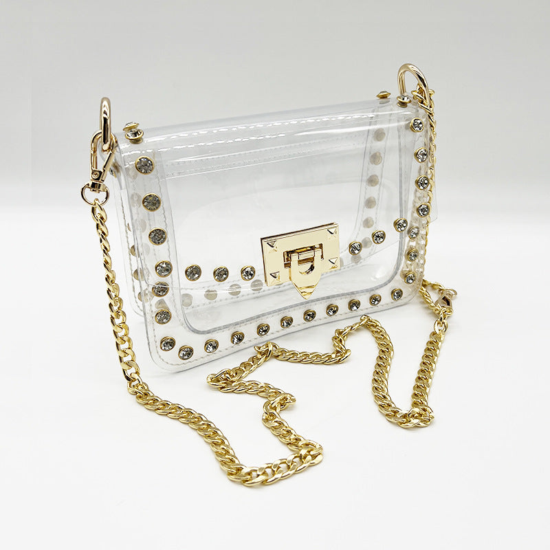 Women's Fashion Gymnasium Chain Diamond Nail Beach Women's Messenger Bag
