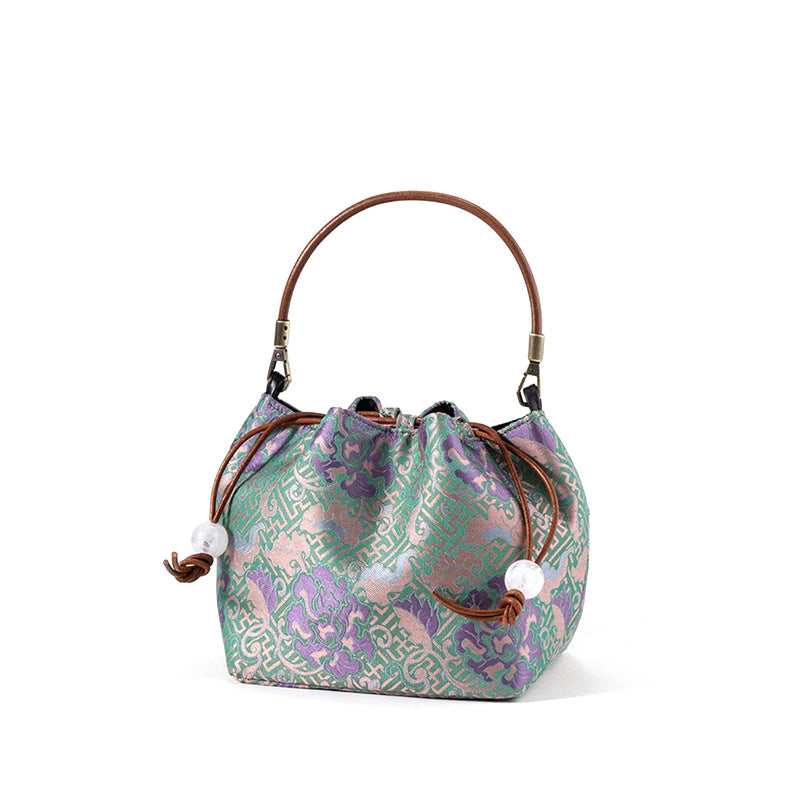 Women's Mulberry Silk National Fragrant Cloud Yarn Handbags