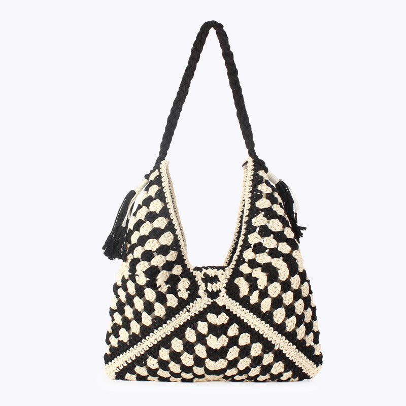 Women's Lazy Style Woven Summer Large Capacity Design Women's Shoulder Bag
