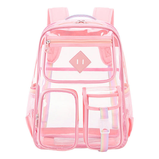 Transparent Waterproof Large Capacity Junior High Primary School Bag