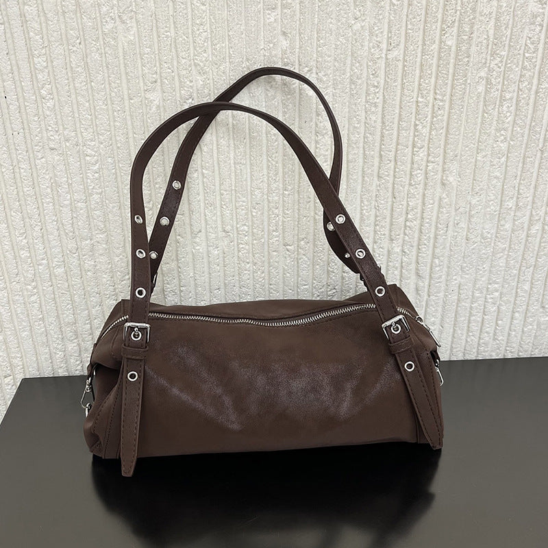 Women's Soft Leather Commuter Large Capacity Pillow Bags