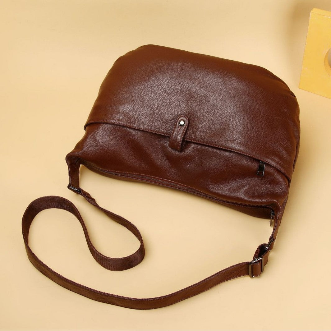 Korean Leather Large Top Layer Cowhide Handbags