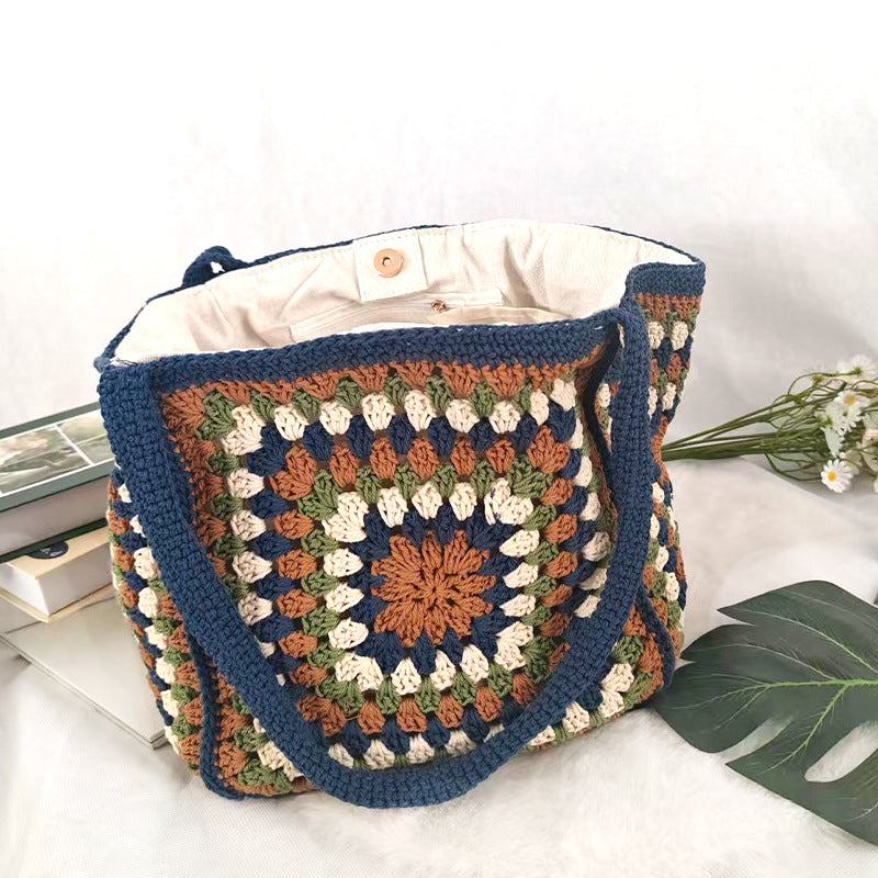 Retro Advanced Design Commuter Handmade Weave Women's Shoulder Bag