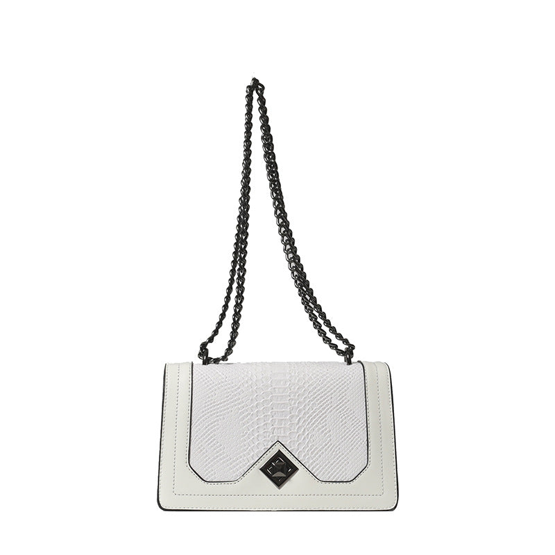 Women's Red Simple Fashion Snakeskin Pattern Single Women's Shoulder Bag