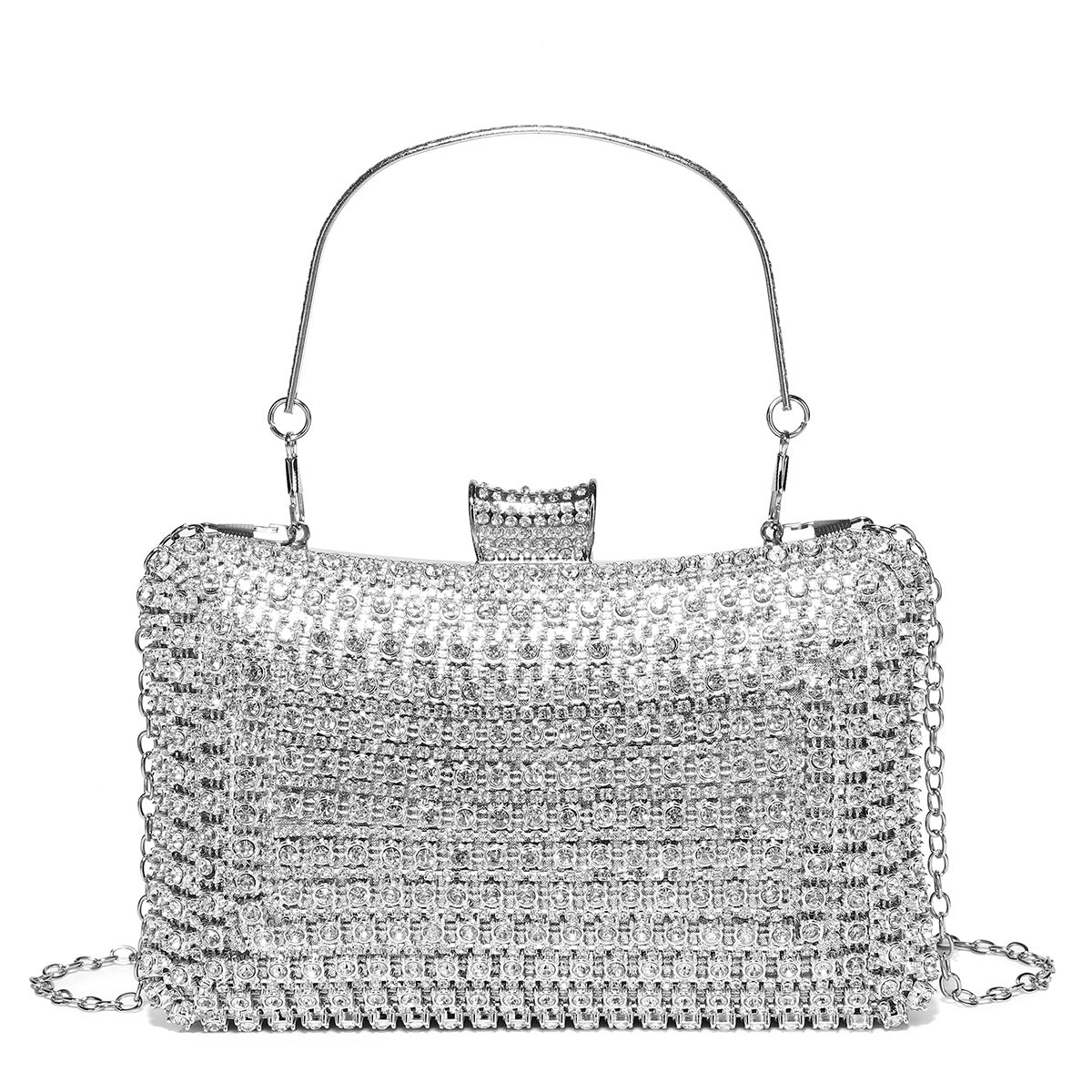 Women's Light Luxury Dress With Fashionable Golden Handbags